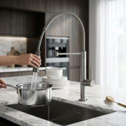 modern-kitchen-faucet-brushed-nickel-spring-hose